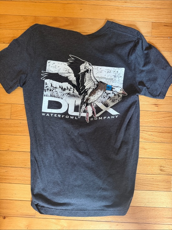 Bella Canvas Other - Bella Canvas Charcoal Graphic Tee with White and Brown Duck Print
